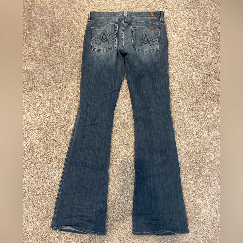 7 For All Mankind Dark Blue Flare Jeans